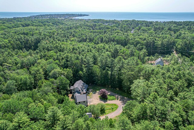 37 Paul St, York, ME 03909 - drone / aerial view of a forest and a large body of water