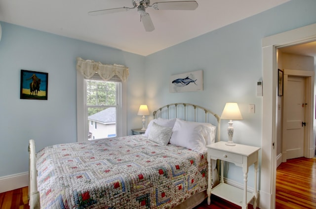 23 E Grand Ave, Scarborough, ME 04074 - bedroom with wood finished floors and ceiling fan