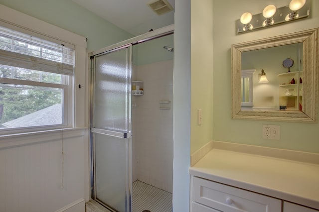 23 E Grand Ave, Scarborough, ME 04074 - full bathroom featuring a stall shower and vanity