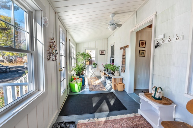 82 Park Ave, Old Orchard Beach, ME 04064 - sunroom featuring healthy amount of natural light and lofted ceiling
