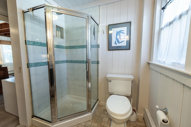82 Park Ave, Old Orchard Beach, ME 04064 - full bath with a shower stall and baseboard heating