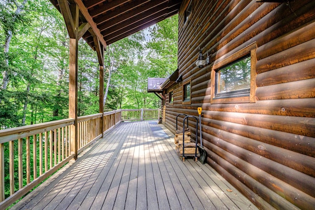 34 Alpine Shores Rd, Woodstock, ME 04219 - view of wooden terrace