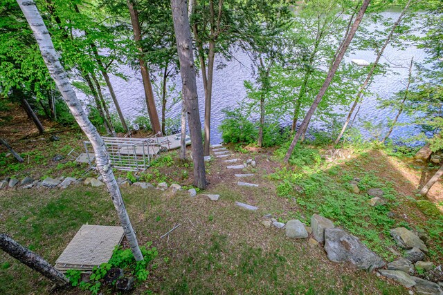 34 Alpine Shores Rd, Woodstock, ME 04219 - view of yard with a water view
