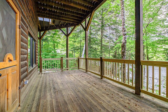 34 Alpine Shores Rd, Woodstock, ME 04219 - view of wooden deck
