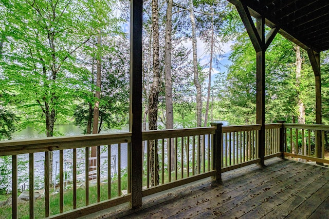 34 Alpine Shores Rd, Woodstock, ME 04219 - deck featuring a water view and view of scattered trees
