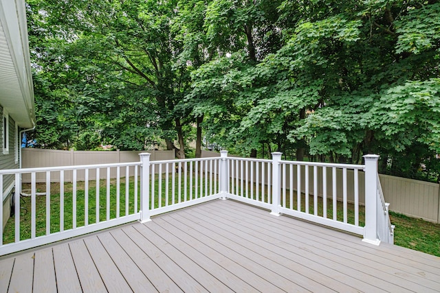 11 Dana Ave, Auburn, ME 04210 - wooden terrace featuring a fenced backyard