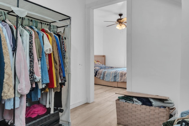 62 Seventh St, Auburn, ME 04210 - spacious closet featuring wood finished floors and ceiling fan