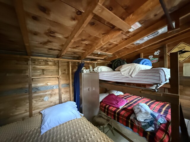 23 Webber Is, Sebec, ME 04481 - bedroom featuring wood walls