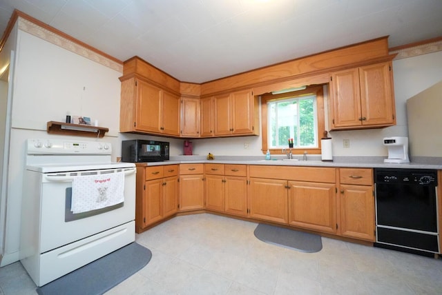 12 Davis Dr, Veazie, ME 04401 - kitchen featuring black appliances, light countertops, and light tile patterned flooring
