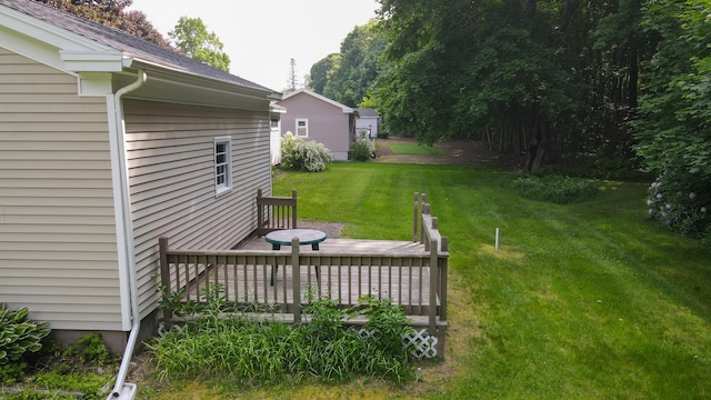 12 Davis Dr, Veazie, ME 04401 - view of green lawn featuring a wooden deck
