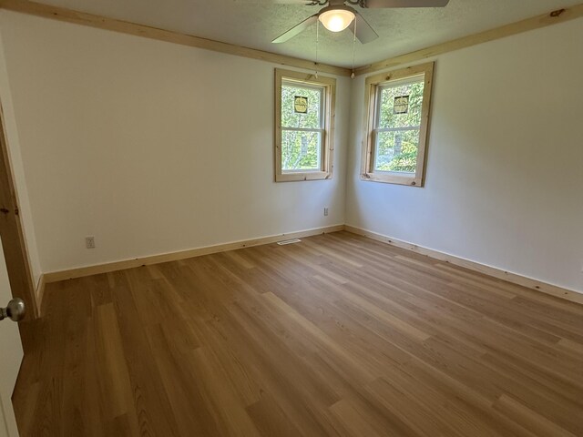 788 Access Hwy, Caribou, ME 04736 - unfurnished room featuring ceiling fan and light wood-type flooring