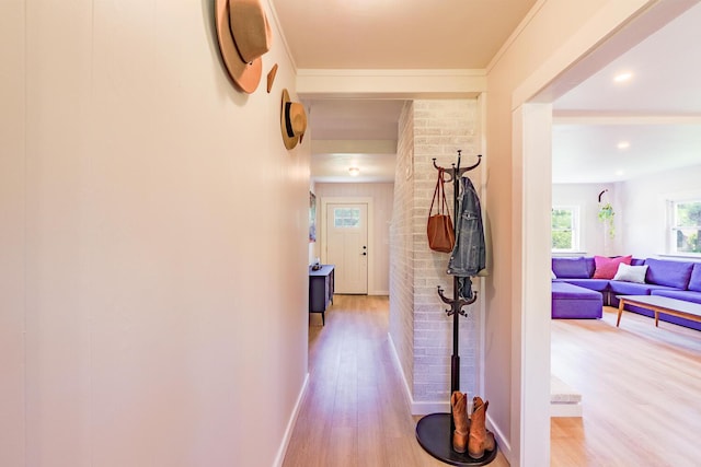 221 Lincolnville Ave, Belfast, ME 04915 - hallway with wood finished floors and baseboards