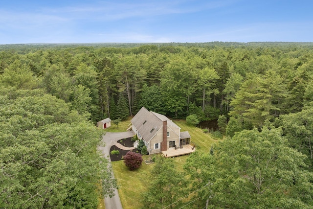27 Libby Ln, Brunswick, ME 04011 - view from above of property featuring a forest