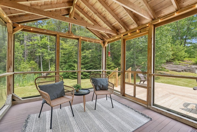 27 Libby Ln, Brunswick, ME 04011 - sunroom featuring lofted ceiling