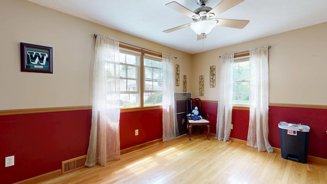 5 Wilson St, Lewiston, ME 04240 - office with ceiling fan and wood-type flooring