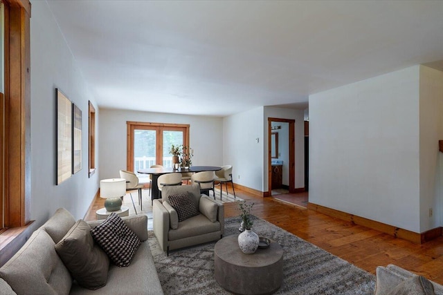 418 Buzzell Hill Rd, Hope, ME 04847 - living room with wood finished floors and baseboards