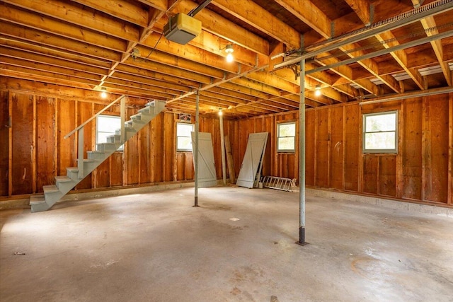 418 Buzzell Hill Rd, Hope, ME 04847 - basement with stairway