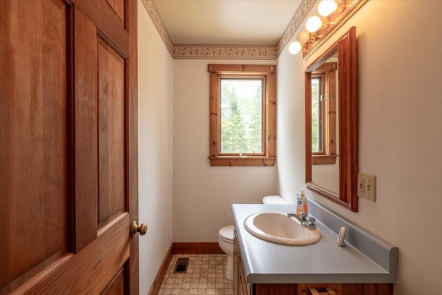 418 Buzzell Hill Rd, Hope, ME 04847 - bathroom with vanity and tile patterned floors