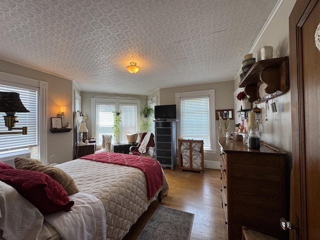 164 Lancey St, Pittsfield, ME 04967 - bedroom with an ornate ceiling, light wood finished floors, and multiple windows