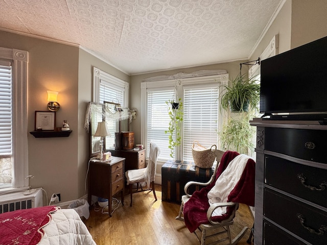 164 Lancey St, Pittsfield, ME 04967 - bedroom with wood finished floors, an ornate ceiling, and ornamental molding