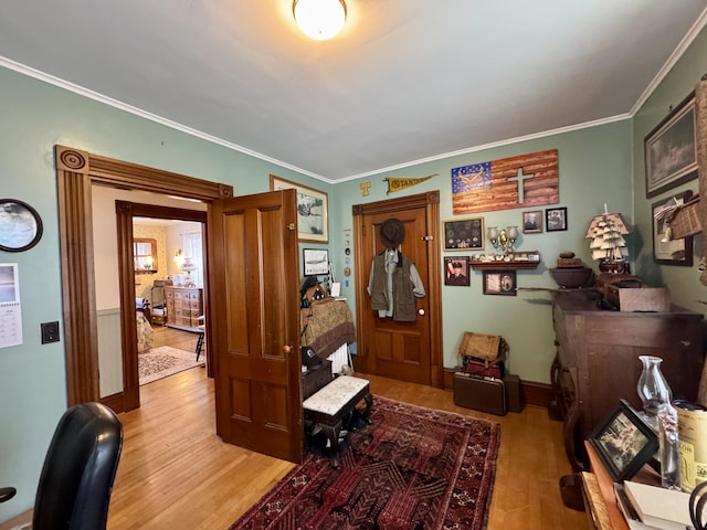 164 Lancey St, Pittsfield, ME 04967 - entrance foyer featuring wood finished floors and ornamental molding