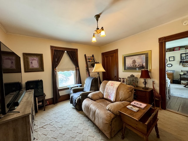164 Lancey St, Pittsfield, ME 04967 - living area featuring crown molding and light wood-type flooring