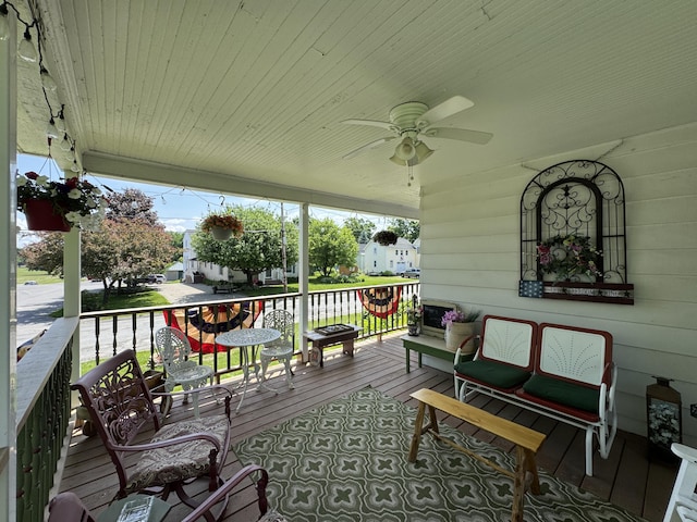 164 Lancey St, Pittsfield, ME 04967 - porch featuring ceiling fan
