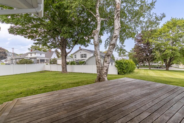 3 Dion St, Lewiston, ME 04240 - wooden terrace with a residential view