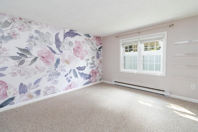 3 Dion St, Lewiston, ME 04240 - unfurnished room with baseboard heating and carpet