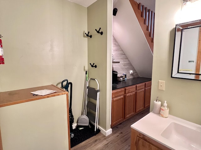 8 Fall Line Dr Unit N211, Newry, ME 04261 - bathroom featuring wood finished floors and vanity