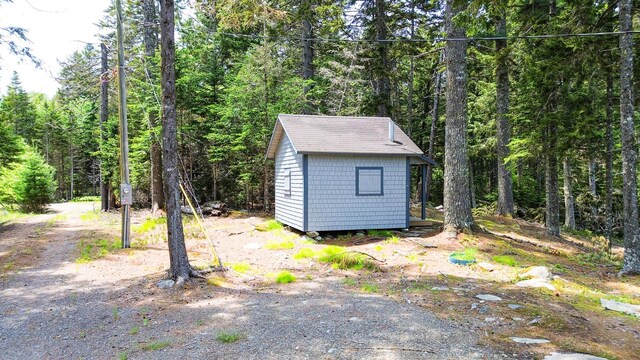 21 Jung Rd, East Machias, ME 04630 - view of shed featuring a forest view