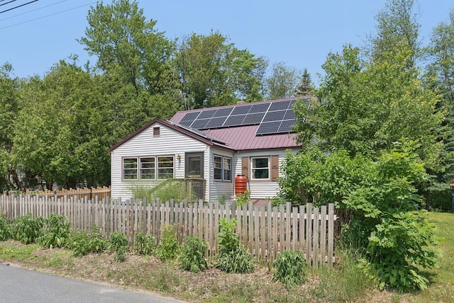 80 Merrymeeting Rd, Brunswick, ME 04011 - view of front of property featuring solar panels and a metal roof