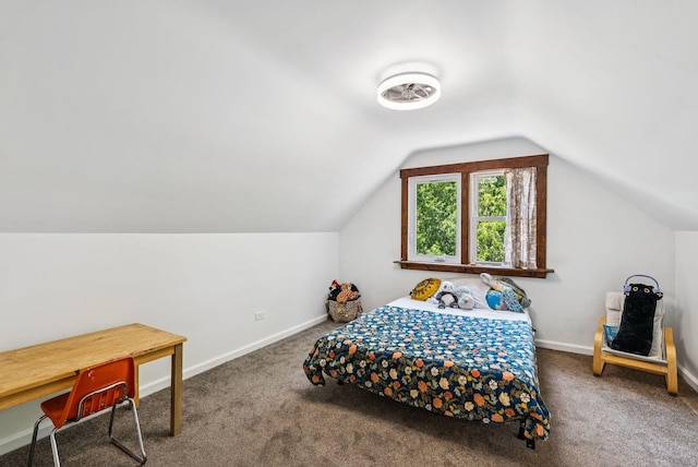 80 Merrymeeting Rd, Brunswick, ME 04011 - bedroom with carpet floors and vaulted ceiling