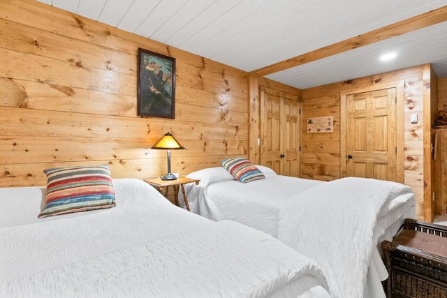 32 Lake Como Dr, Harmony, ME 04942 - bedroom with wooden walls