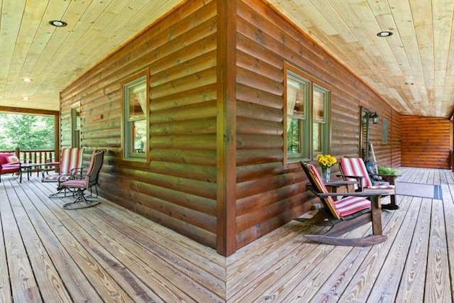 32 Lake Como Dr, Harmony, ME 04942 - view of wooden porch