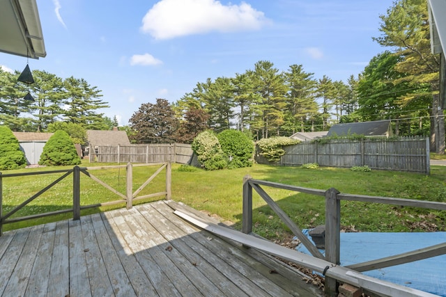 2 Wanda Ln, Gray, ME 04039 - wooden deck featuring a fenced backyard