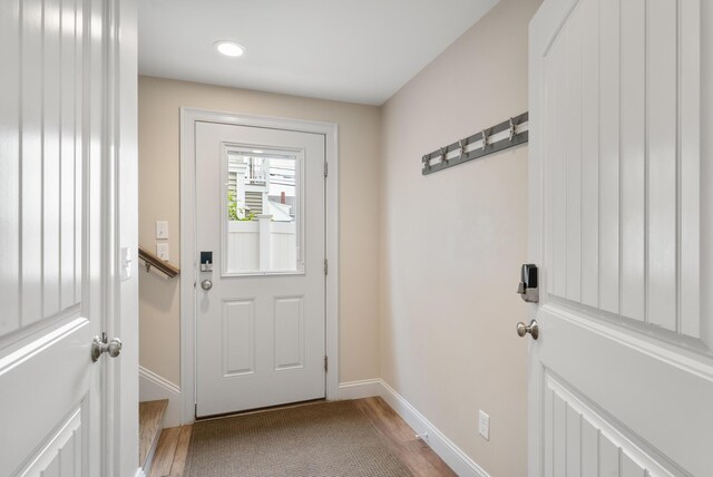 8 Studley Ln, Wells, ME 04090 - doorway featuring baseboards and recessed lighting