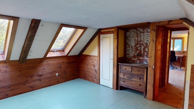 30 Wilkinson Ln, Machiasport, ME 04655 - additional living space featuring a skylight, plenty of natural light, and wooden walls