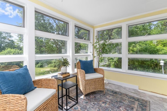 470 Main St, Waterville, ME 04901 - sunroom / solarium with crown molding and baseboards