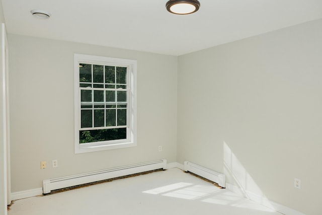 38 Swamp Rd, Bridgton, ME 04009 - spare room featuring baseboard heating and a smoke detector