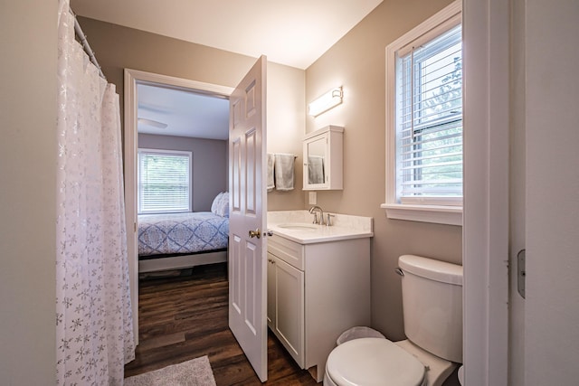 111 Rocky Rd, Woodstock, ME 04219 - bathroom with wood finished floors, vanity, and ensuite bath