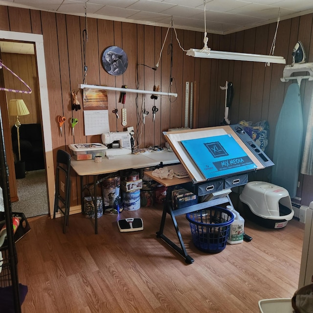 485 Main Rd, Passadumkeag, ME 04475 - garage featuring wood walls