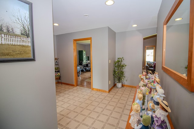 32 Ridge Rd, Marshfield, ME 04654 - hallway with recessed lighting and baseboards