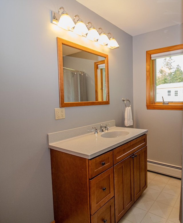 32 Ridge Rd, Marshfield, ME 04654 - full bathroom with baseboard heating and vanity