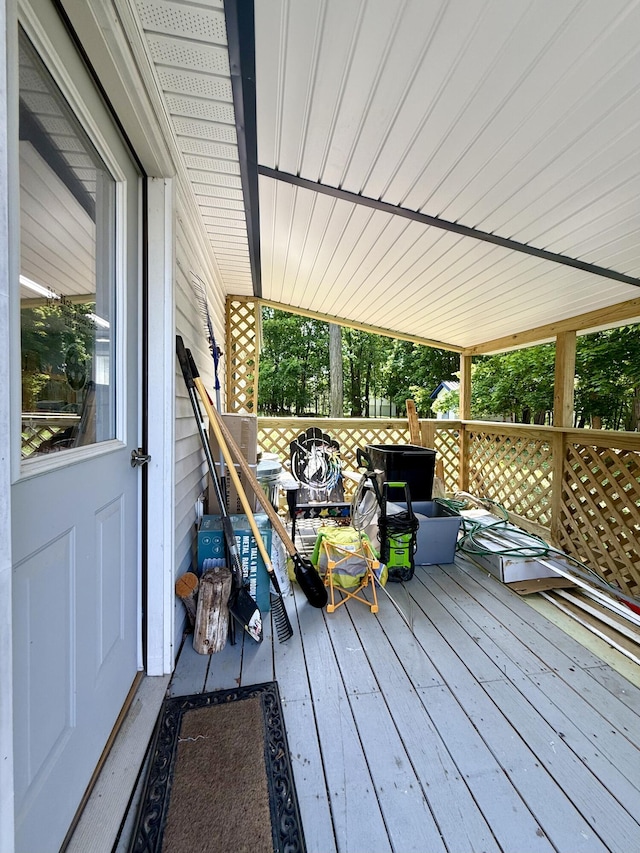 755 Main St, Calais, ME 04619 - view of wooden deck