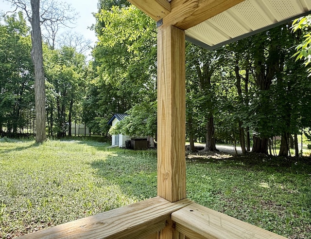 755 Main St, Calais, ME 04619 - view of green lawn with view of wooded area