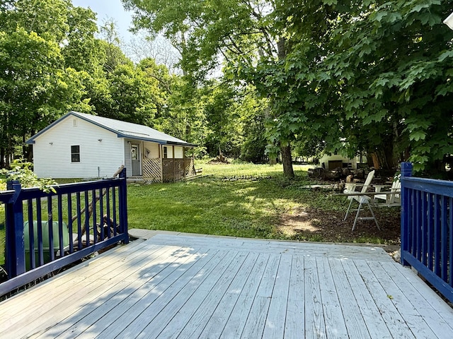 755 Main St, Calais, ME 04619 - deck with a lawn