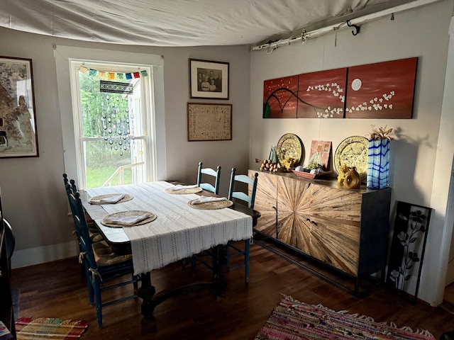 58 Elm St, Old Town, ME 04468 - dining area featuring wood finished floors and baseboards