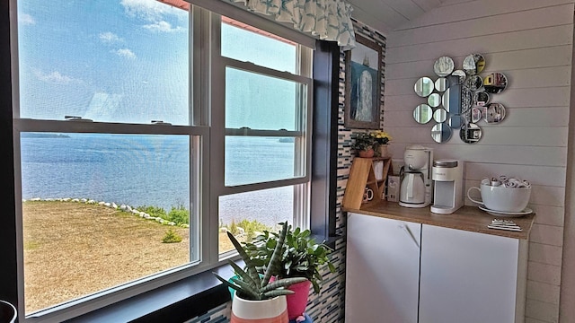 552 Port Rd, Machiasport, ME 04655 - doorway with wooden walls