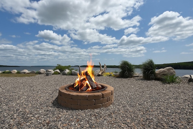 552 Port Rd, Machiasport, ME 04655 - water view with a fire pit